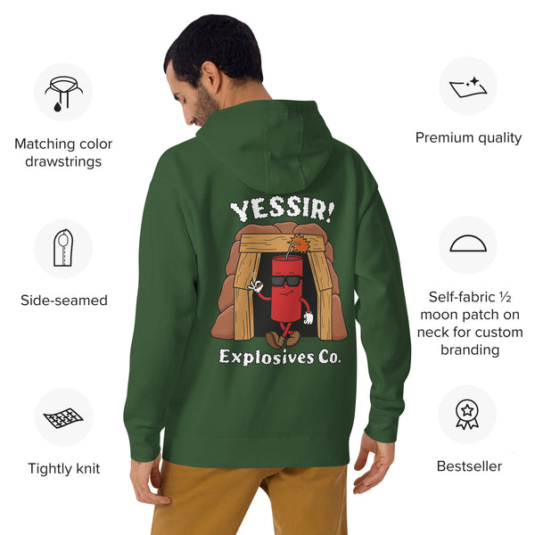 Yessir! Explosives Co. Premium Embroidered Hoodie